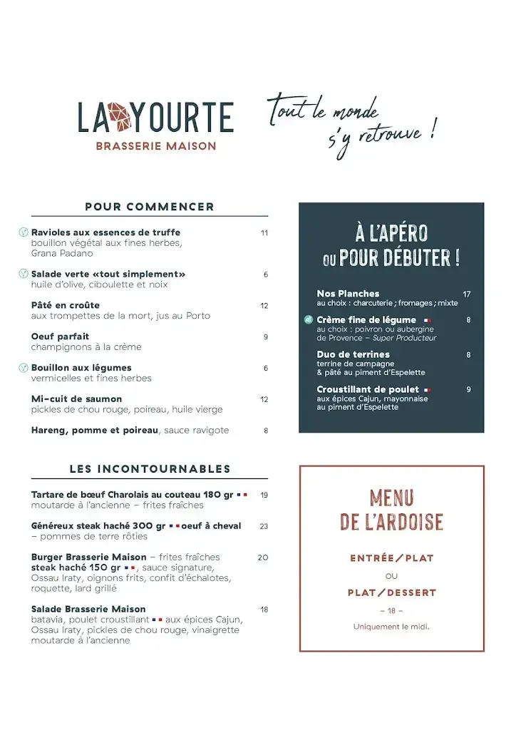 Menu_La Yourte - Brasserie Maison_Gaillard_image_1