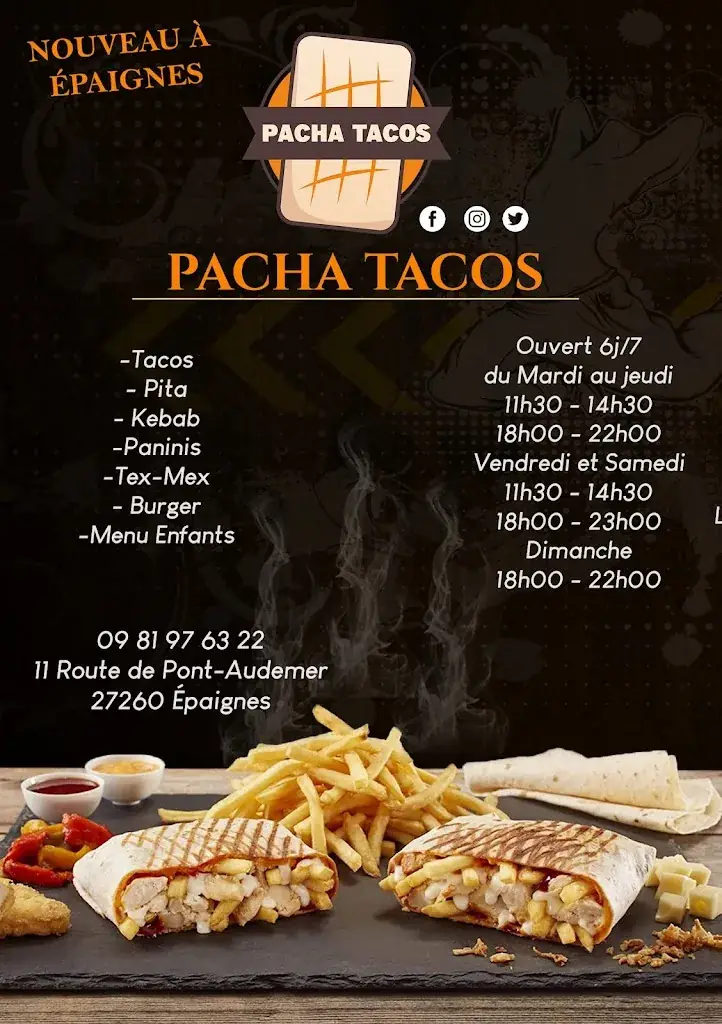 Menu_Pacha Tacos_Épaignes_image_4