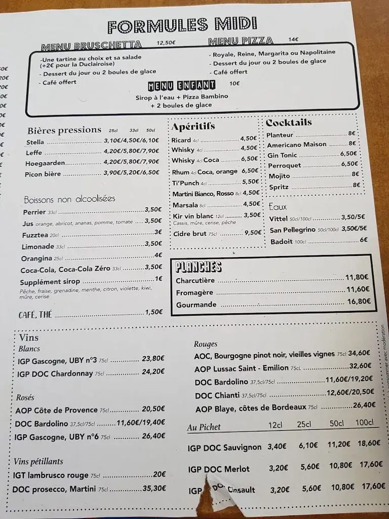 Menu_La petite reine_Duclair_image_1