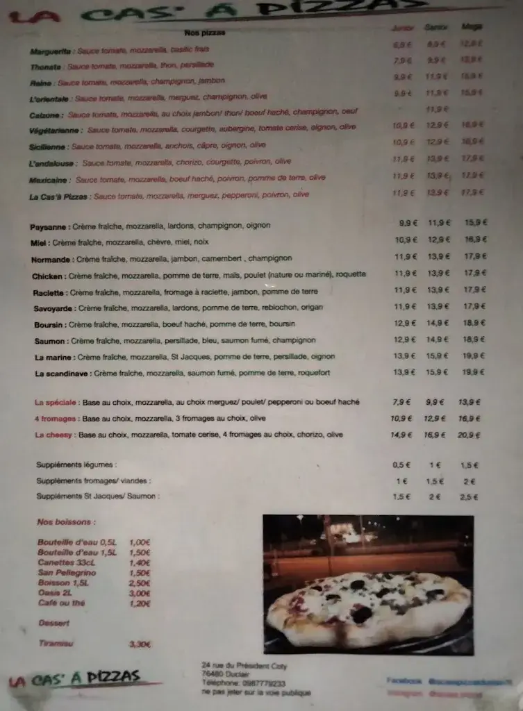 Menu_La Cas'à Pizzas_Duclair_image_1