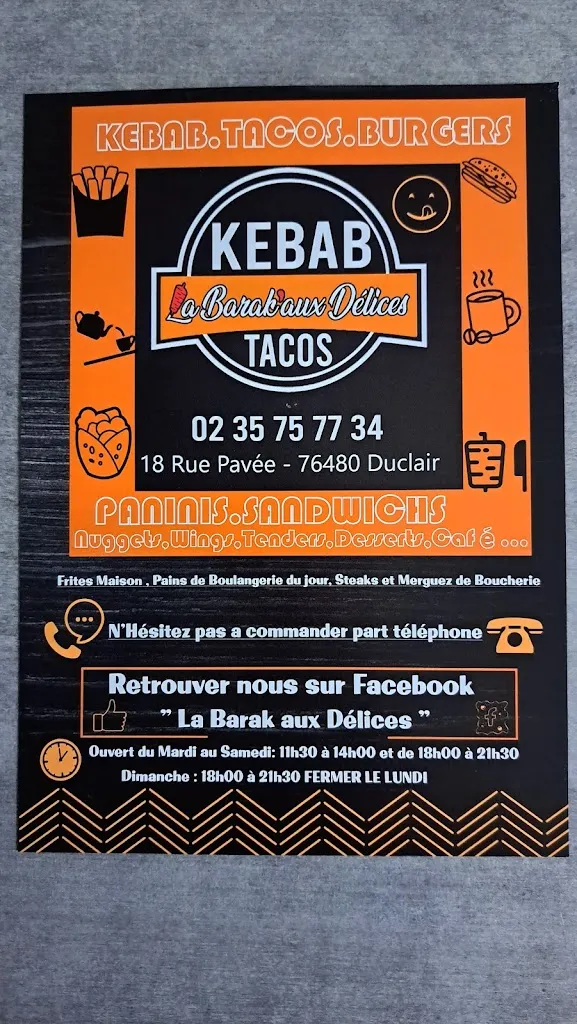 Menu_La Barak aux délices_Duclair_image_3