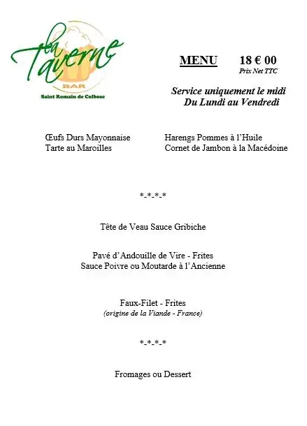 Menu_La Taverne_Saint-Romain-de-Colbosc_image_1