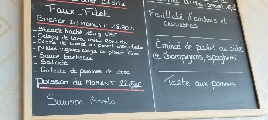 Menu_Restaurant Face à la mer_Cherbourg-en-Cotentin_immagine_1