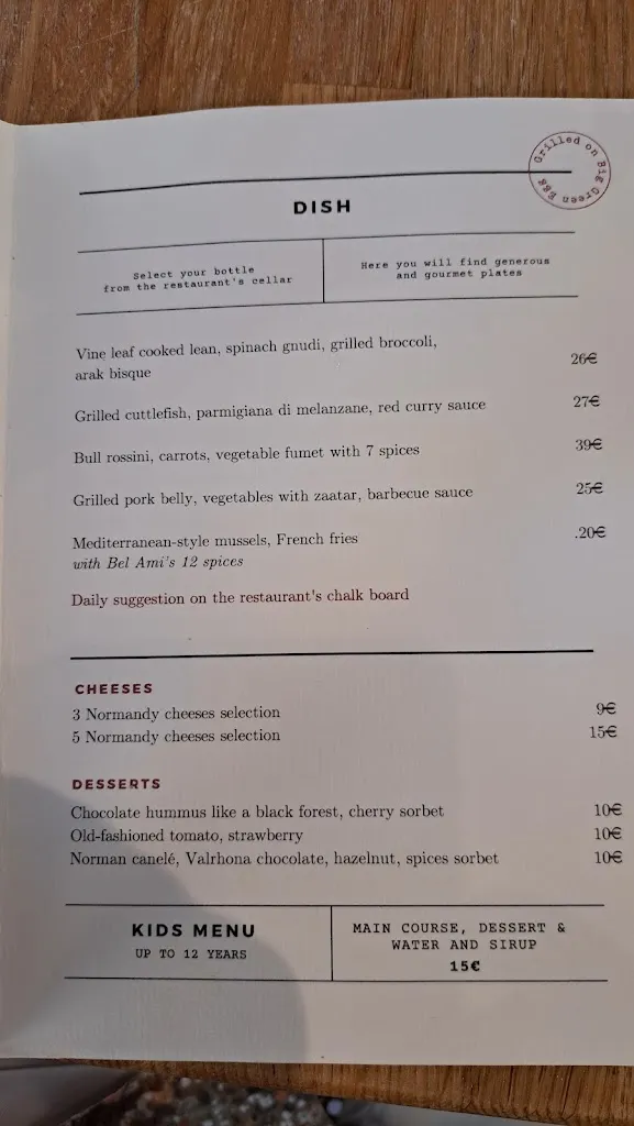 Menu_Bel Ami_Étretat_image_2