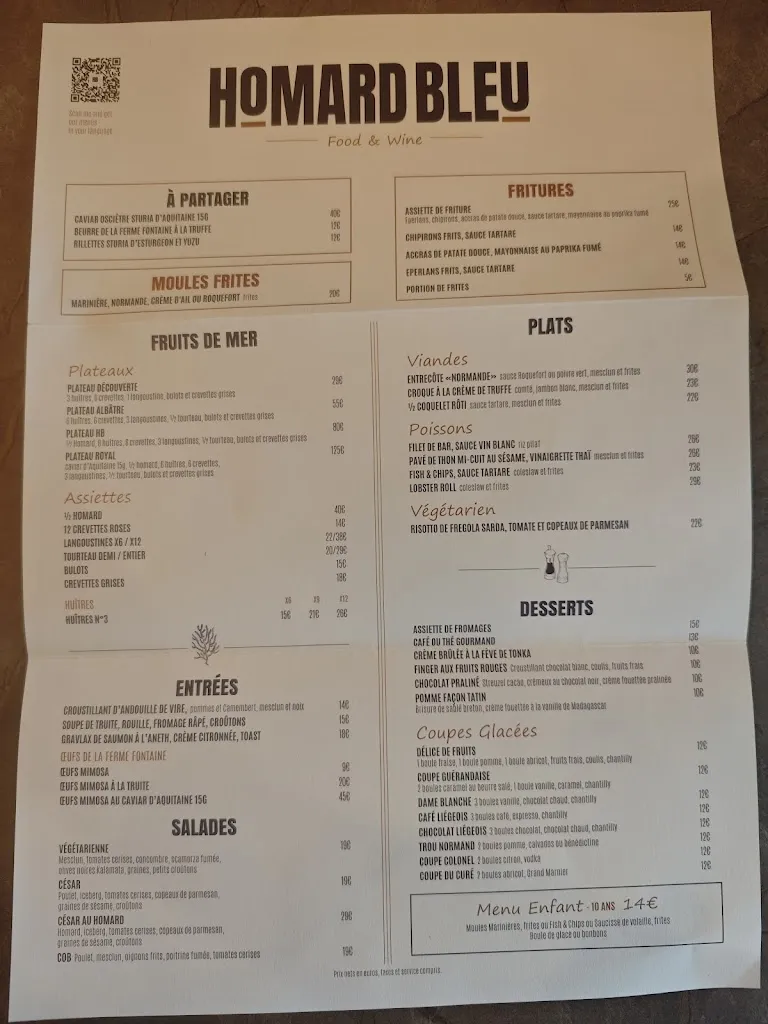 Menu_Le Homard Bleu_Étretat_immagine_3