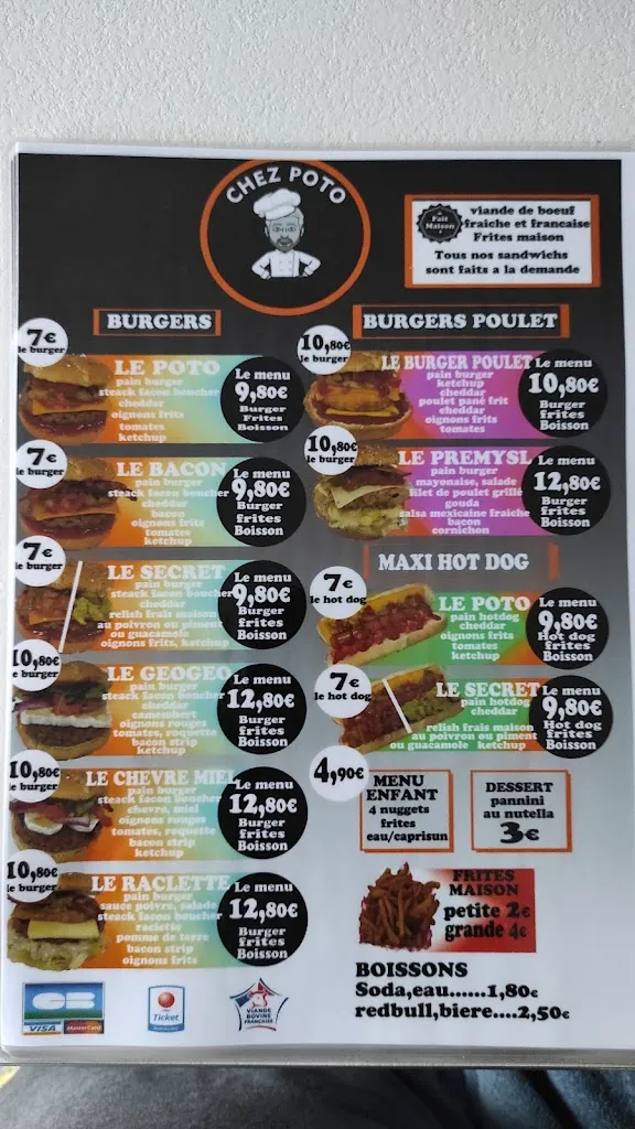 Menü_CHEZ POTO_Évrecy_Bild_4