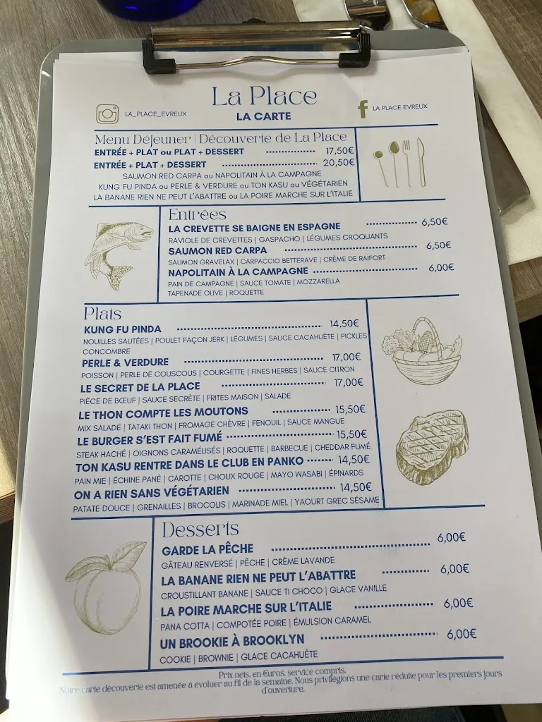 Menu_La Place Evreux_Évreux_immagine_1