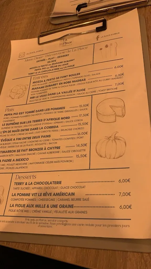 Menu_La Place Evreux_Évreux_immagine_2