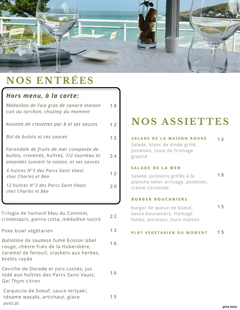 Menü_La Maison Rouge_Maupertus-sur-Mer_Bild_1