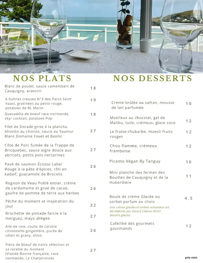 Menü_La Maison Rouge_Maupertus-sur-Mer_Bild_2