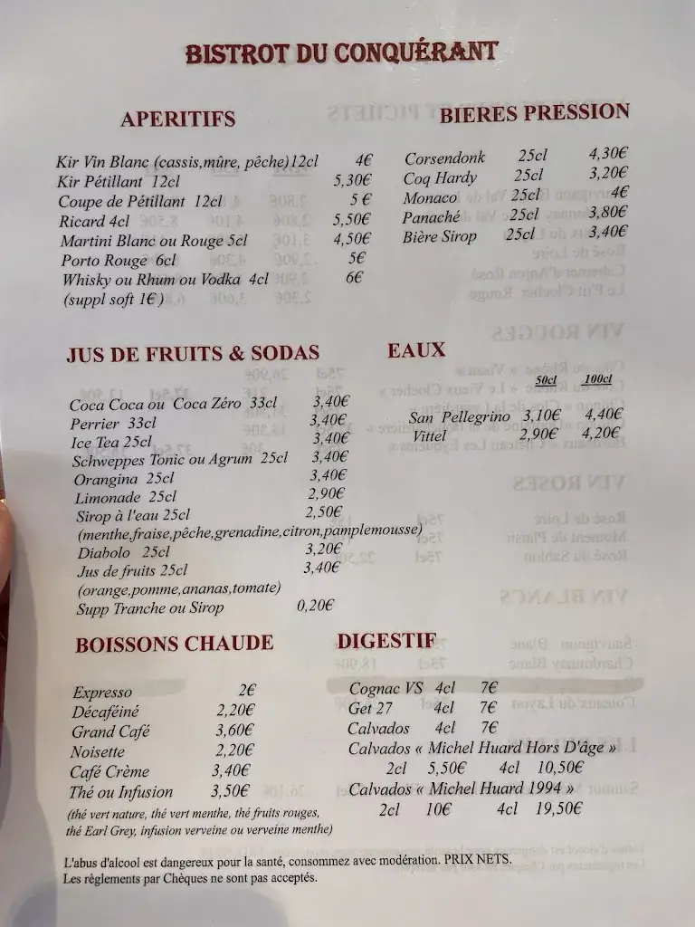 Menu_BISTROT DU CONQUÉRANT_Falaise_image_2