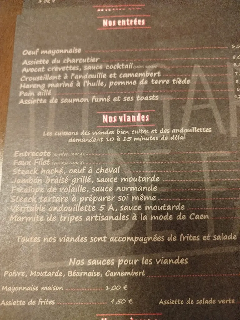 Menu_Le Gars de Falaise_Falaise_image_1