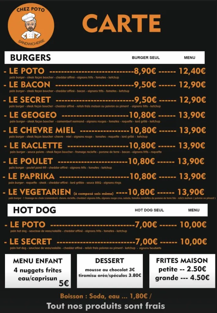 Menu_Chez Poto Falaise_Falaise_image_1