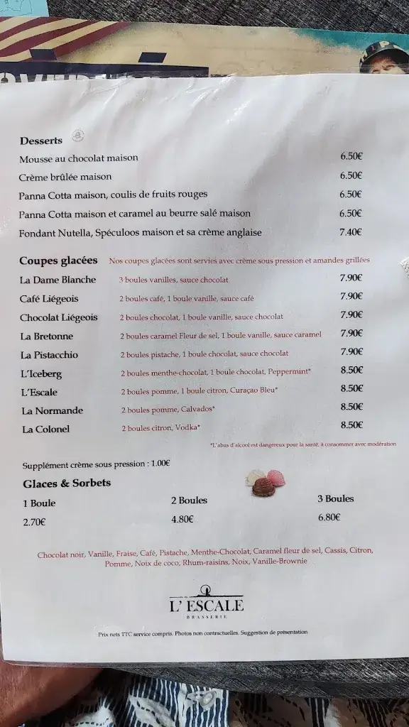Menu_L'Escale Port Dielette_Tréauville_image_2