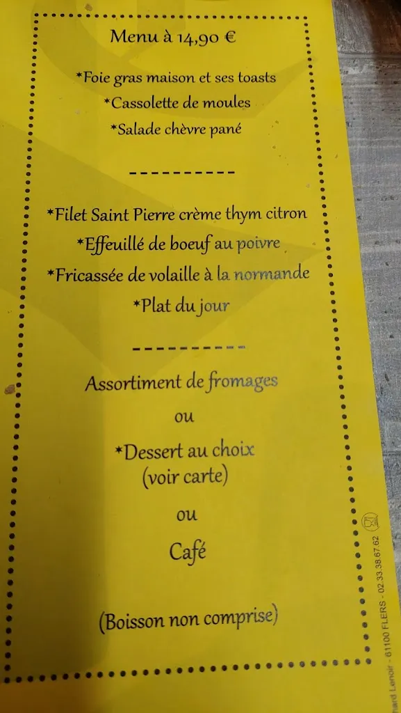Menu_La Taverne_Flers_image_1