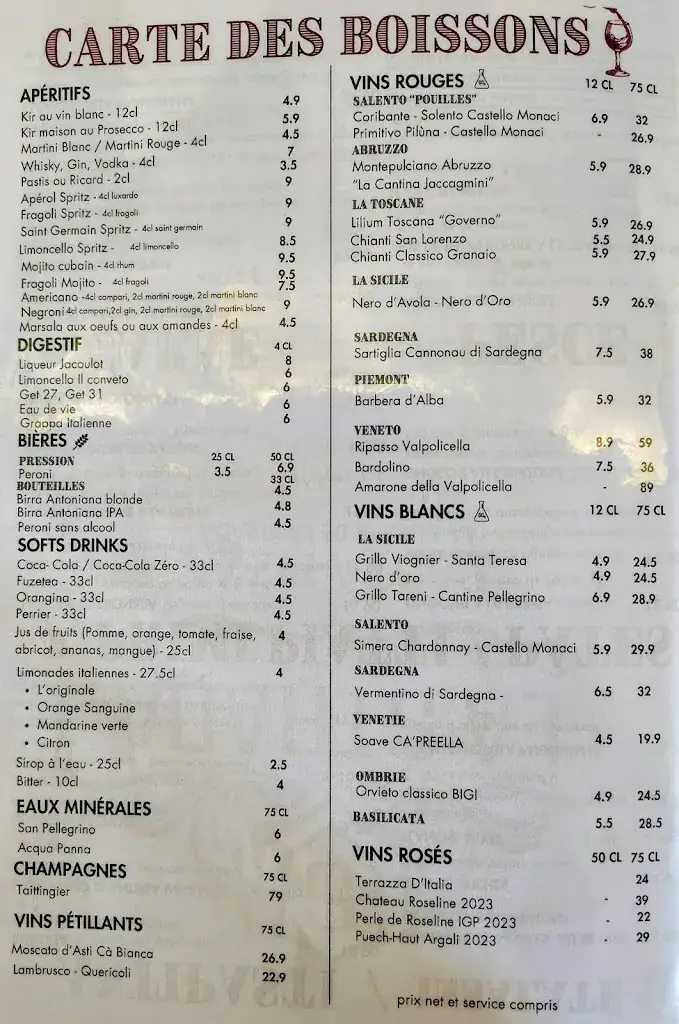 Menü_La Strada Bellissima (restaurant italien)_Grézieu-la-Varenne_Bild_1