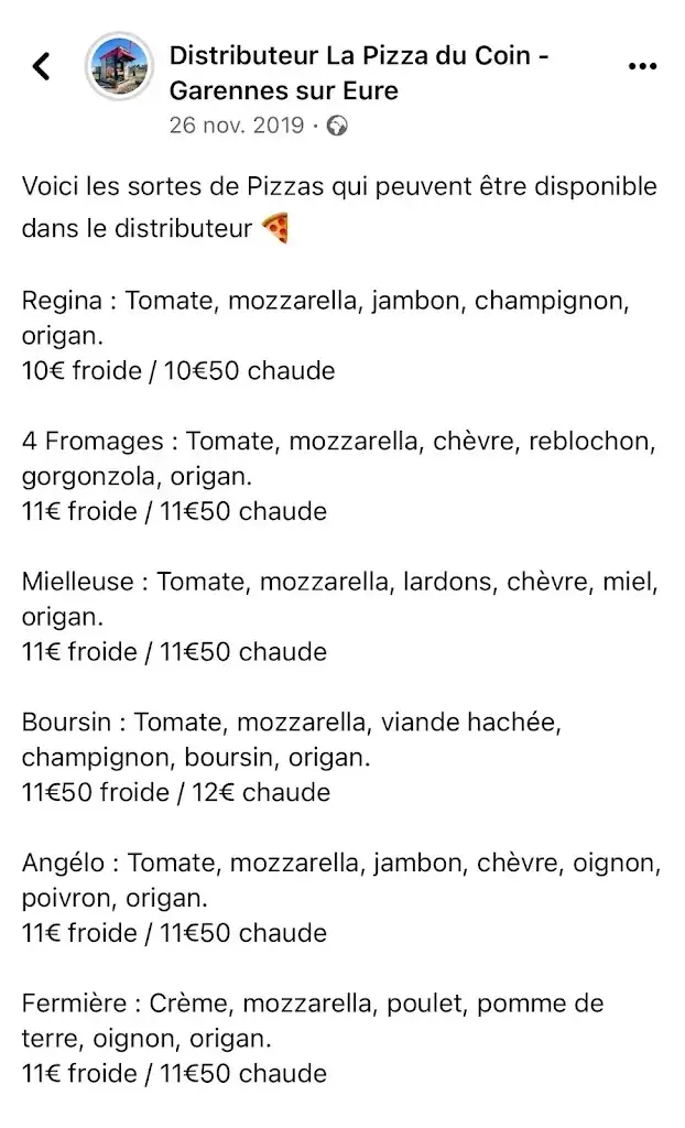 Menü_Distributeur La Pizza du Coin - Garennes sur Eure_Garennes-sur-Eure_Bild_2