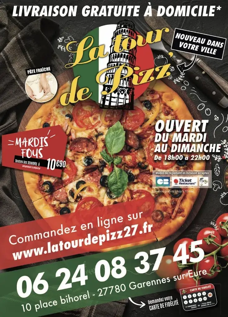 Menu_La Tour de Pizz'_Garennes-sur-Eure_immagine_2