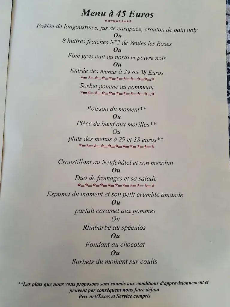 Menu_Auberge du Beau-Lieu_Forges-les-Eaux_image_3