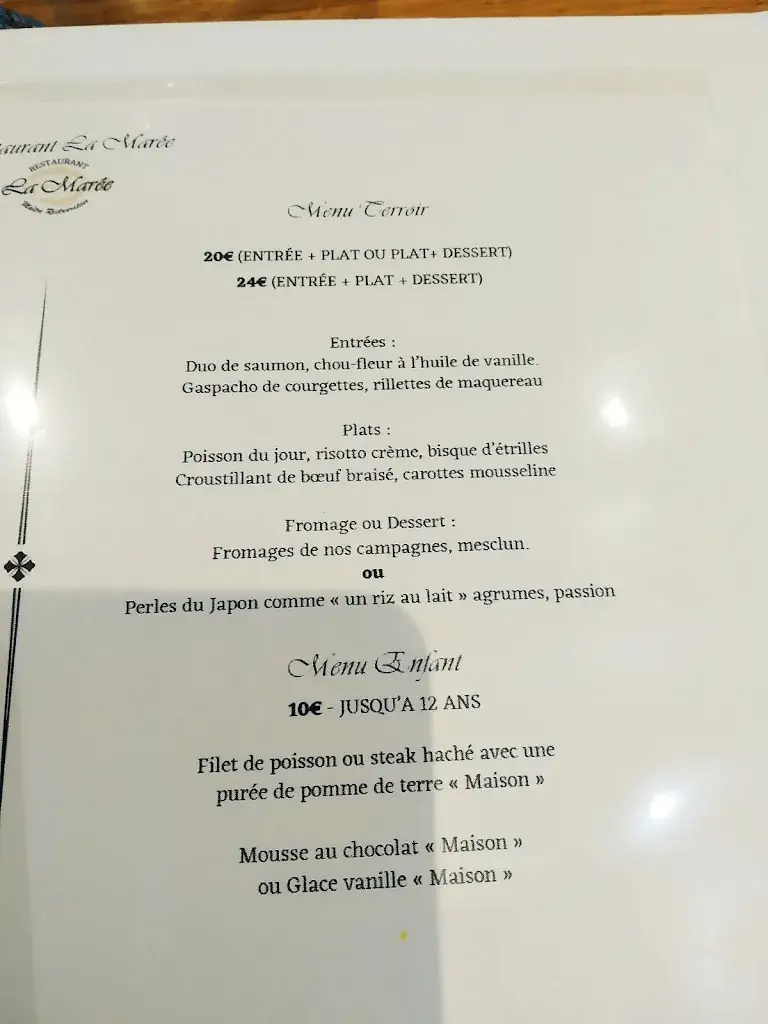 Menu_Restaurant de la Marée_Grandcamp-Maisy_image_2