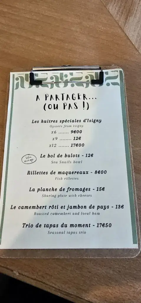 Menu_Bar de la Plage_Grandcamp-Maisy_image_1