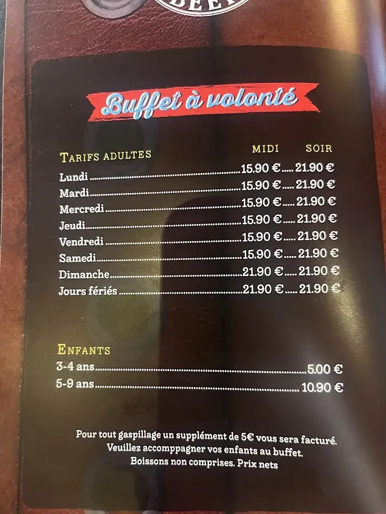 Menu_Buffet 27 Steakhouse_Guichainville_image_1