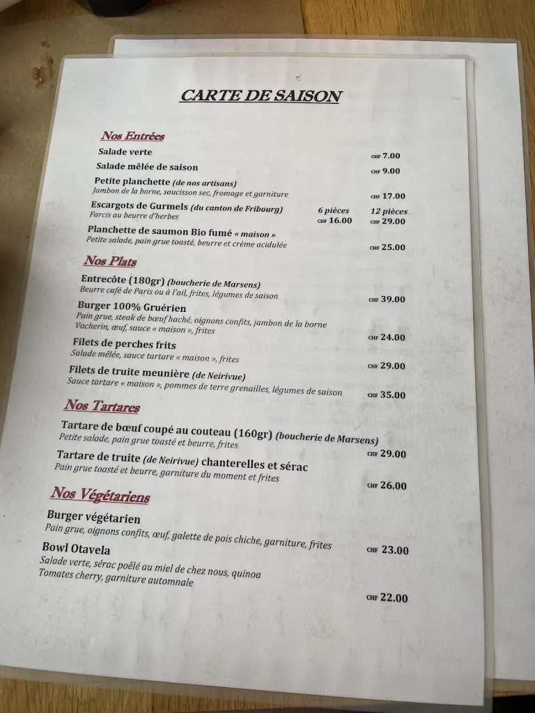 Menu_AUBERGE DE LA CROIX Blanche Hauteville_Hauteville_image_1