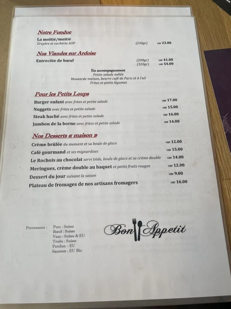 Menu_AUBERGE DE LA CROIX Blanche Hauteville_Hauteville_image_3