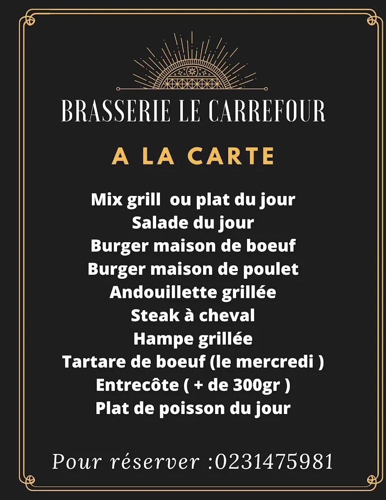 Menu_Restaurant Le Carrefour_Hérouville-Saint-Clair_image_1