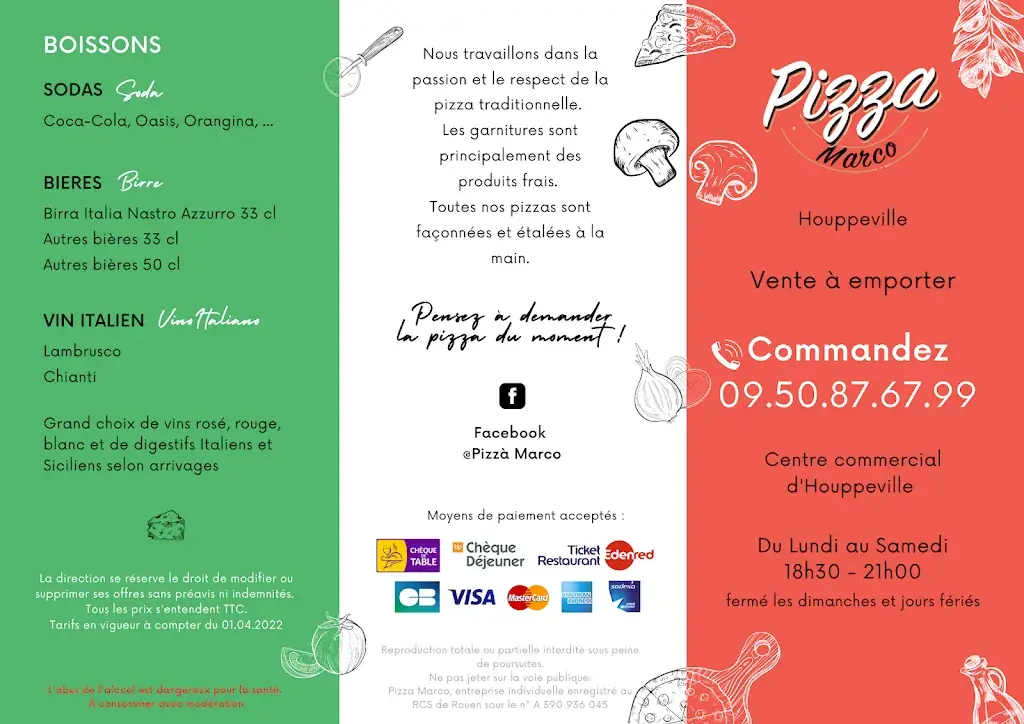 Menu_Pizza Marco_Houppeville_image_1