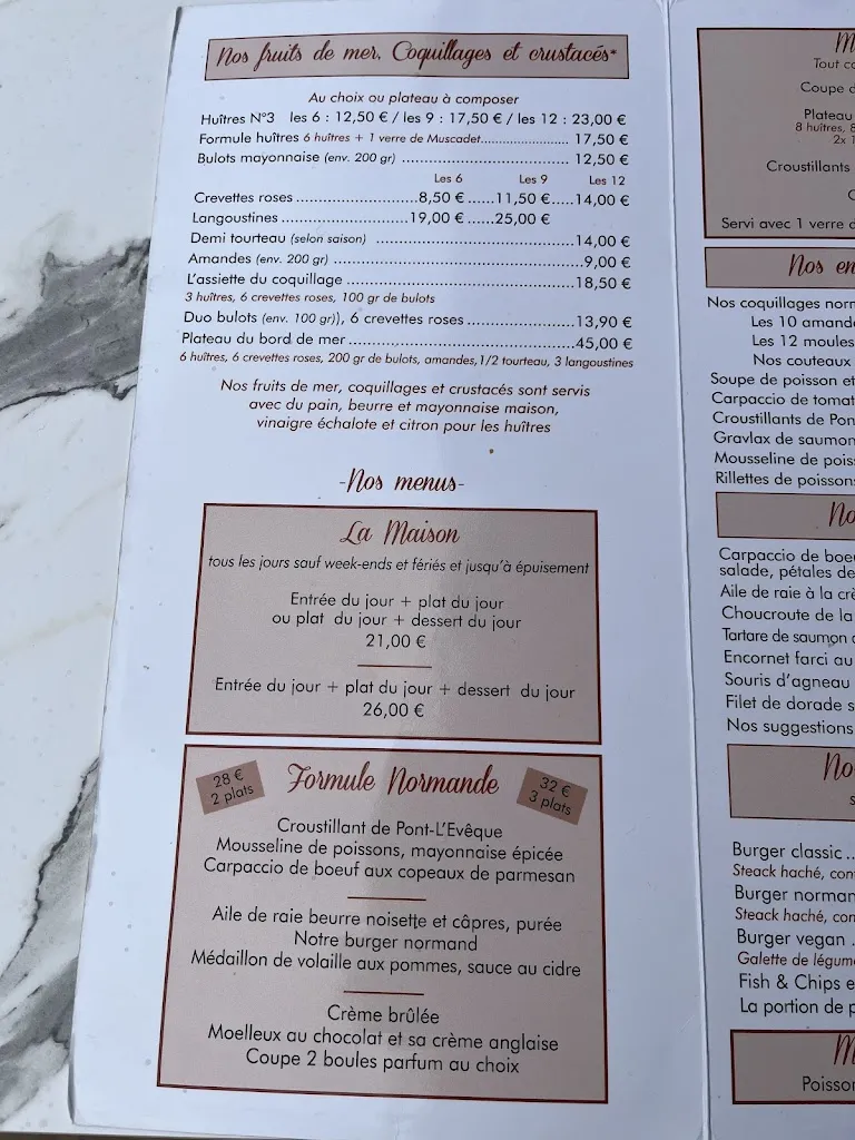 Menu_Maison du coquillage_Houlgate_image_3