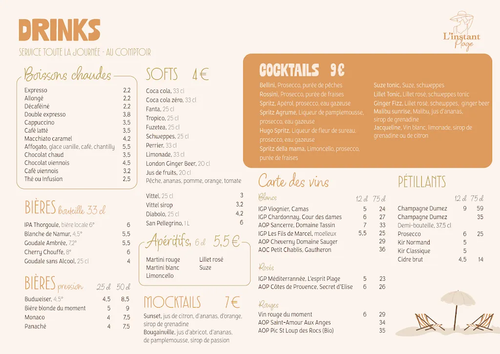 Menu_L'Instant Plage_Houlgate_image_1