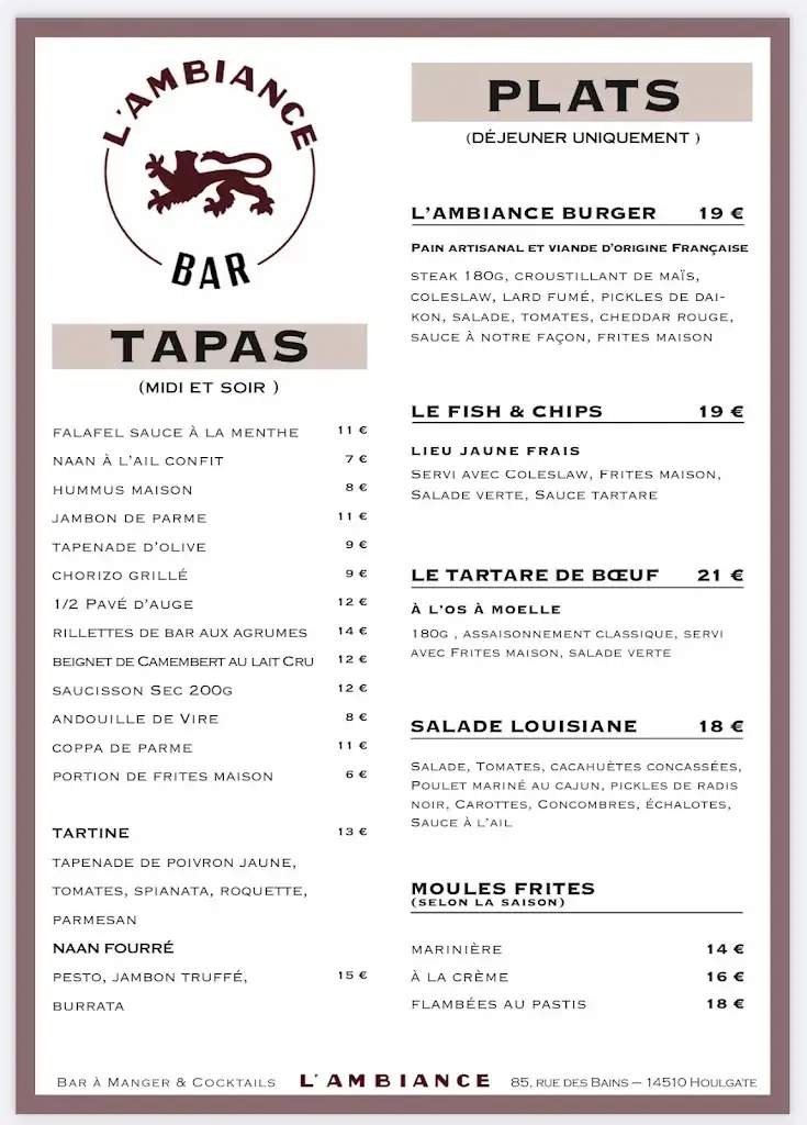 Menu_L’ambiance Baresto_Houlgate_immagine_2