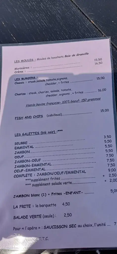 Menu_La Paillote de Jullouville_Jullouville_image_2