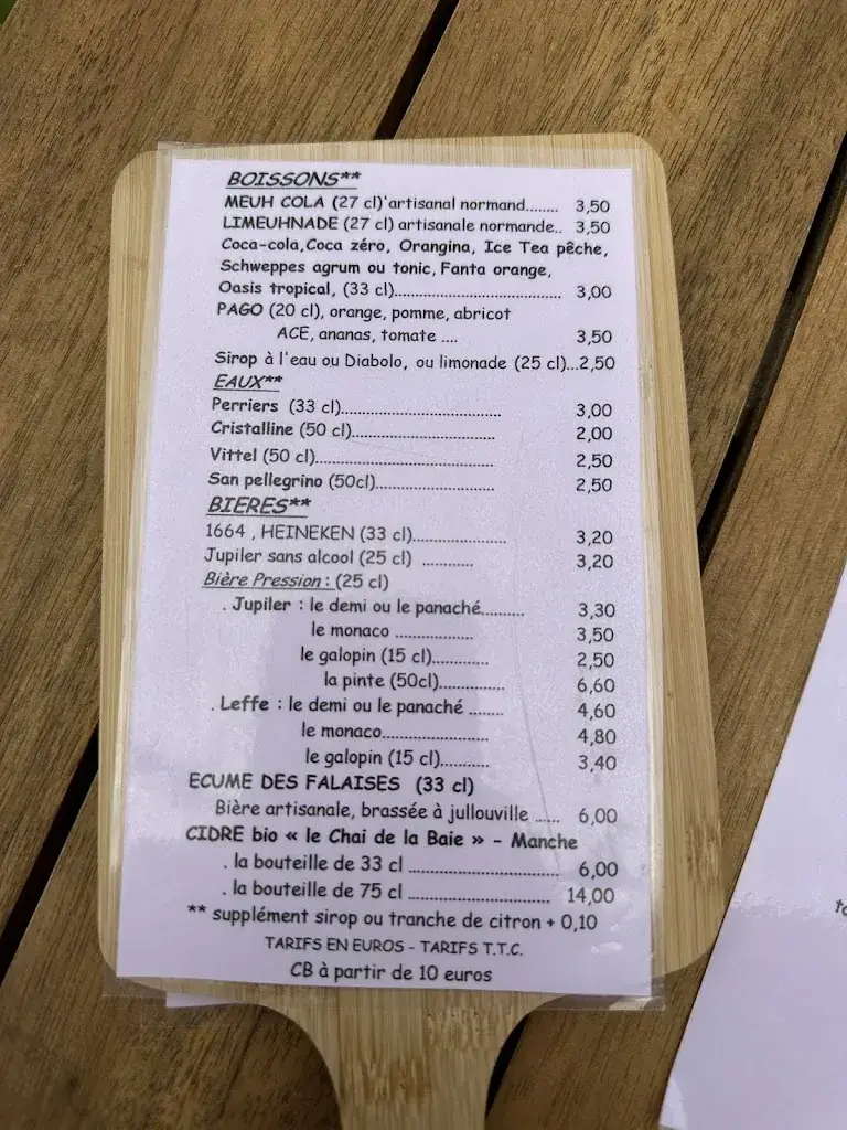 Menu_La Paillote de Jullouville_Jullouville_image_3