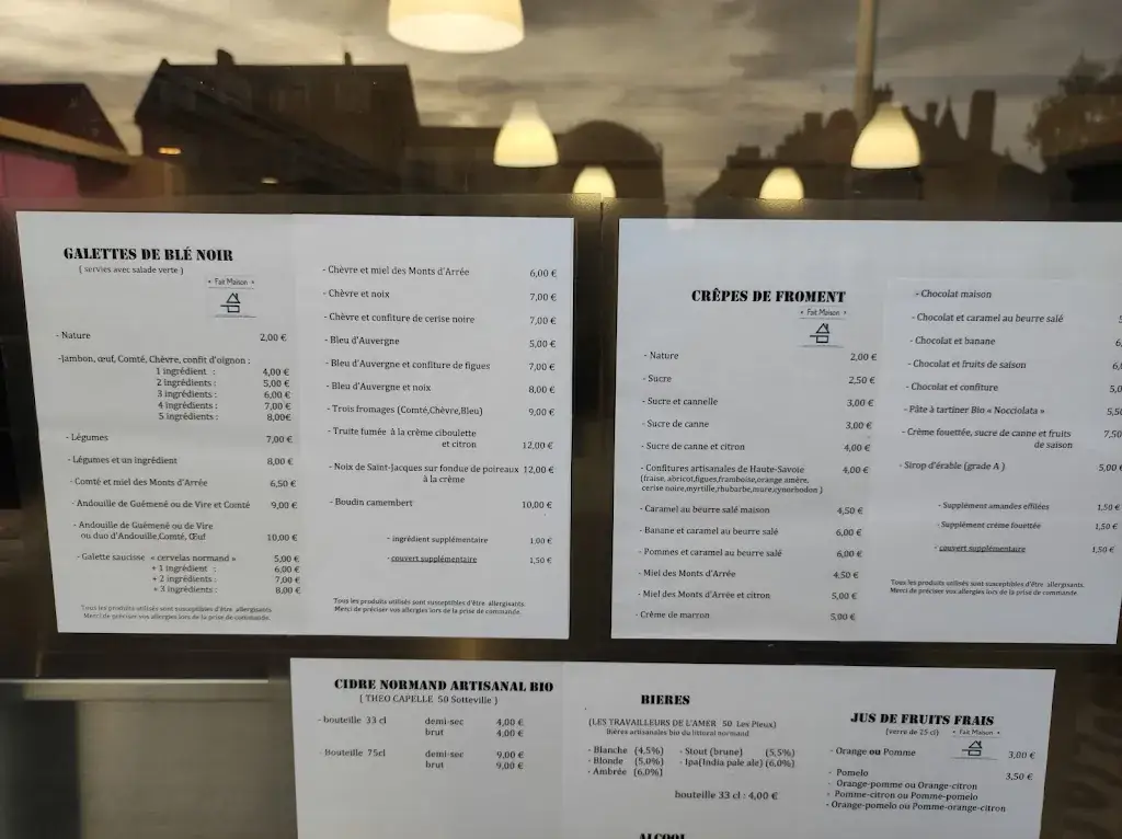 Menu_Créperie La Gavotte_Isigny-sur-Mer_immagine_1