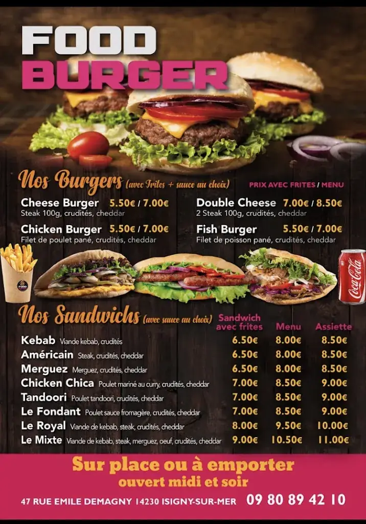 Menu_Food burger_Isigny-sur-Mer_image_1