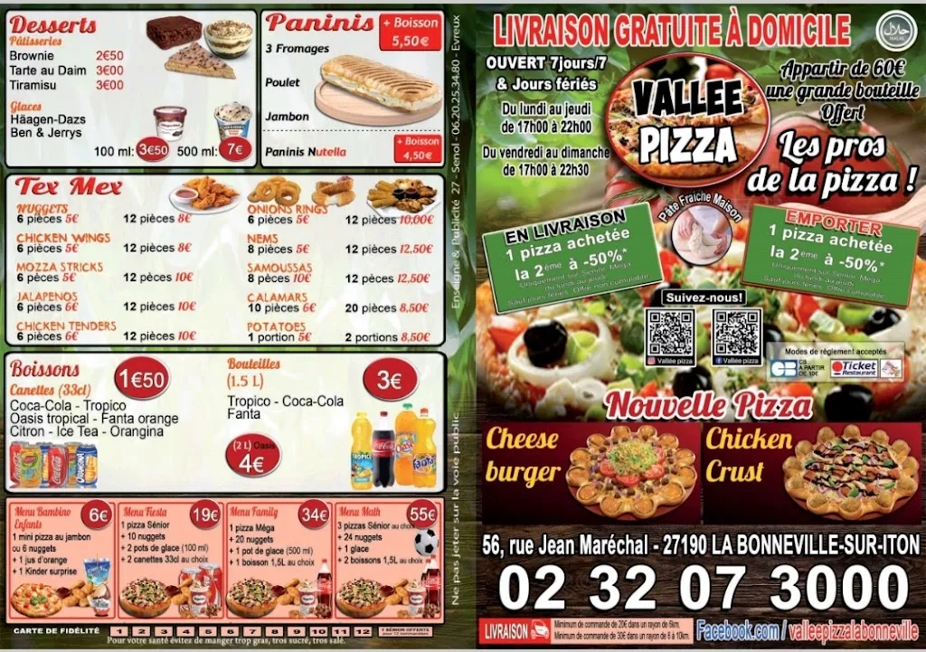 Menu_Vallée pizza_Bonneville-sur-Iton_image_2