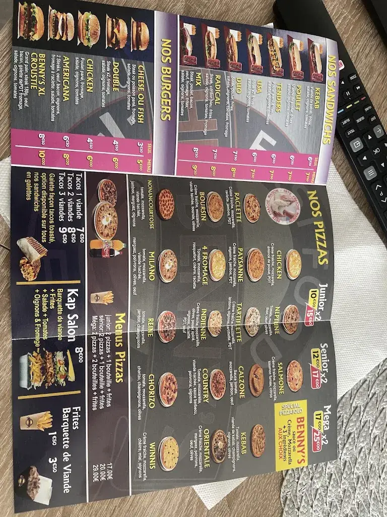 Menu_The Benny's_Nonancourt_image_1