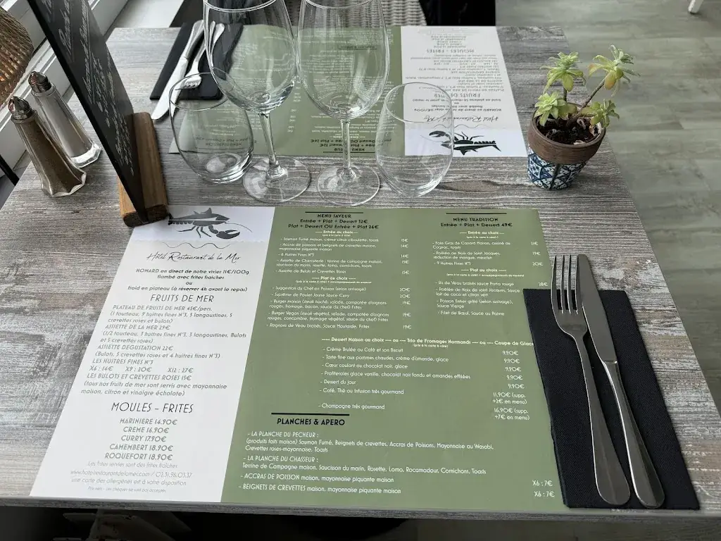 Menu_Hôtel Restaurant de la Mer_Langrune-sur-Mer_image_4