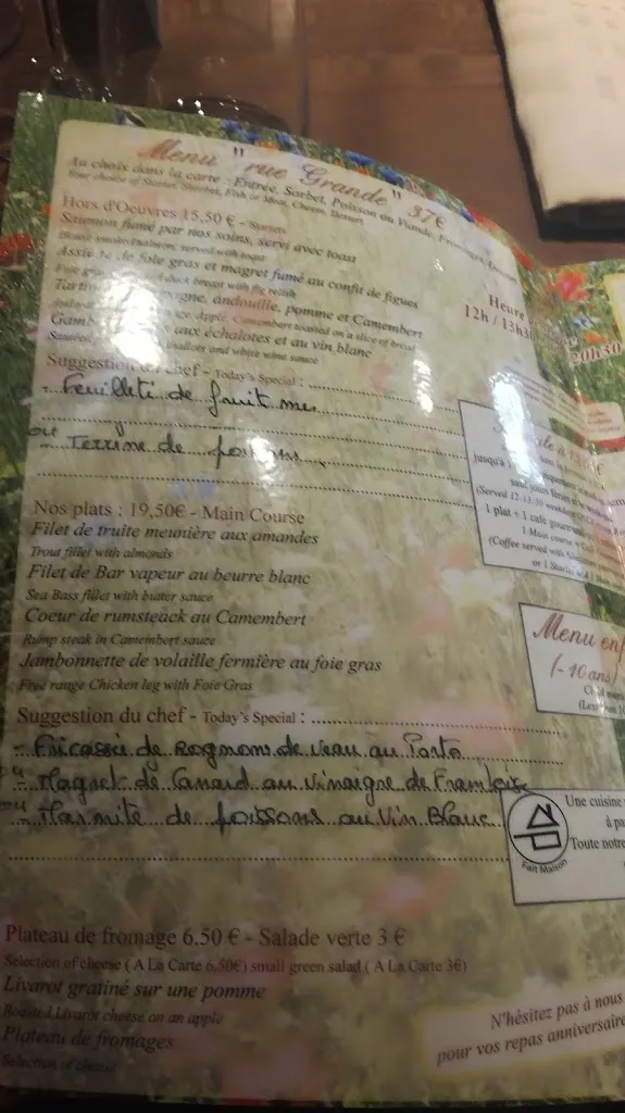 Menu_Restaurant L'Orbecquoise_Orbec_image_4