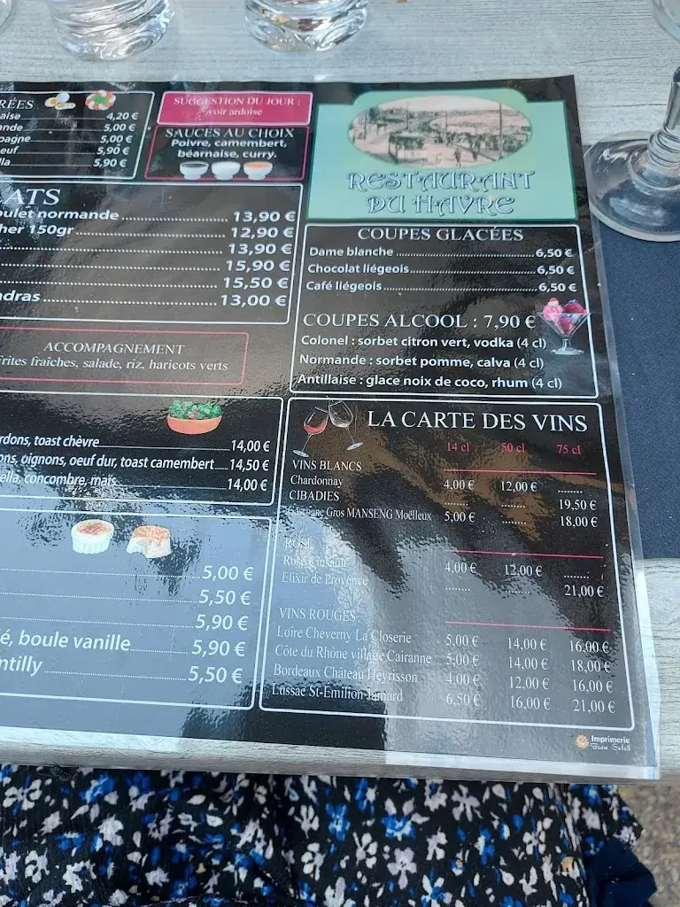 Menu_Bar brasserie du havre_Orbec_image_3