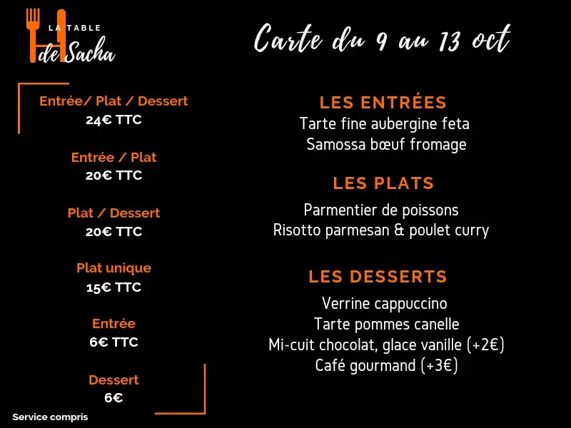 Menu_La Table de Sacha_Grand-Quevilly_image_1