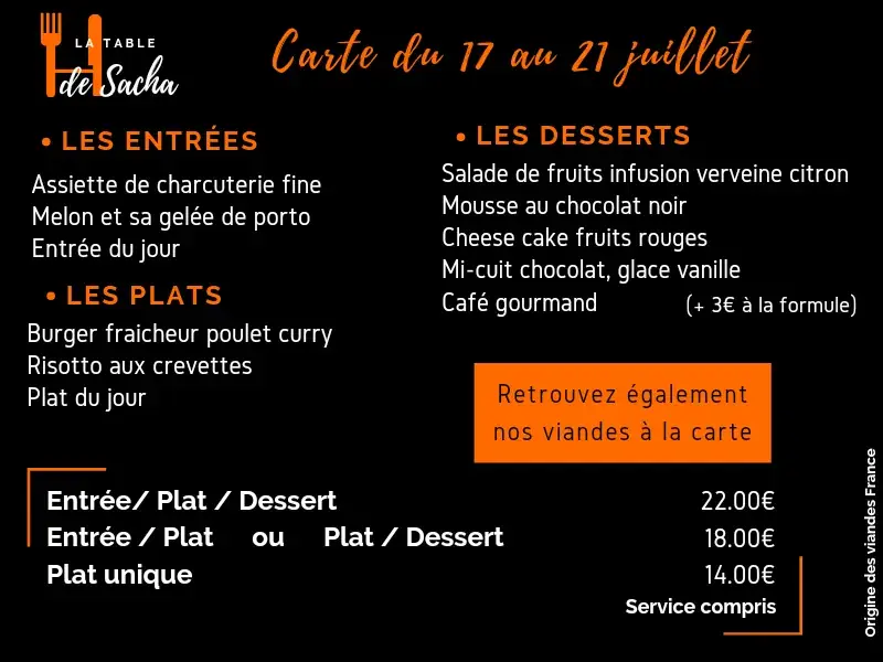Menu_La Table de Sacha_Grand-Quevilly_image_2