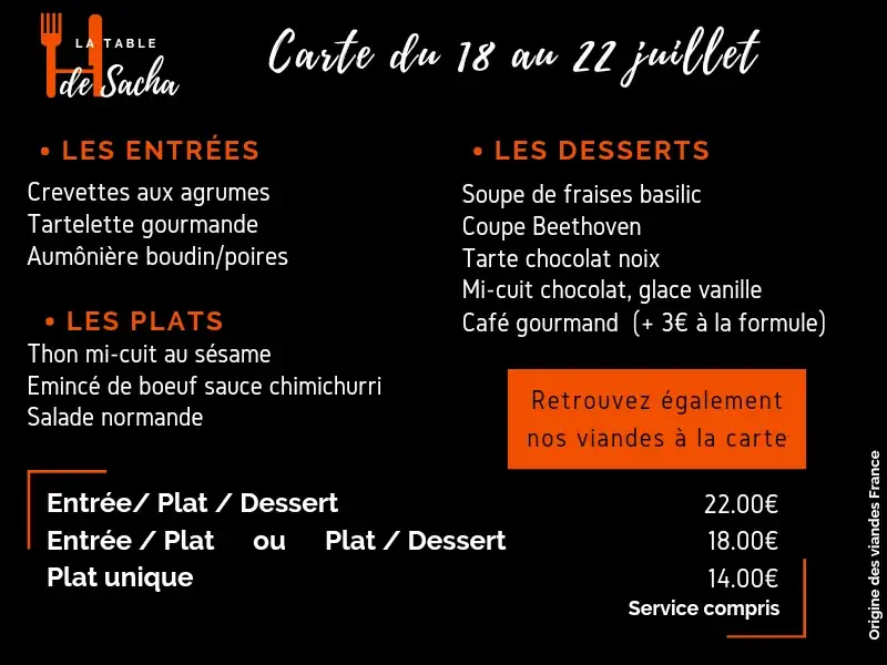 Menu_La Table de Sacha_Grand-Quevilly_image_3