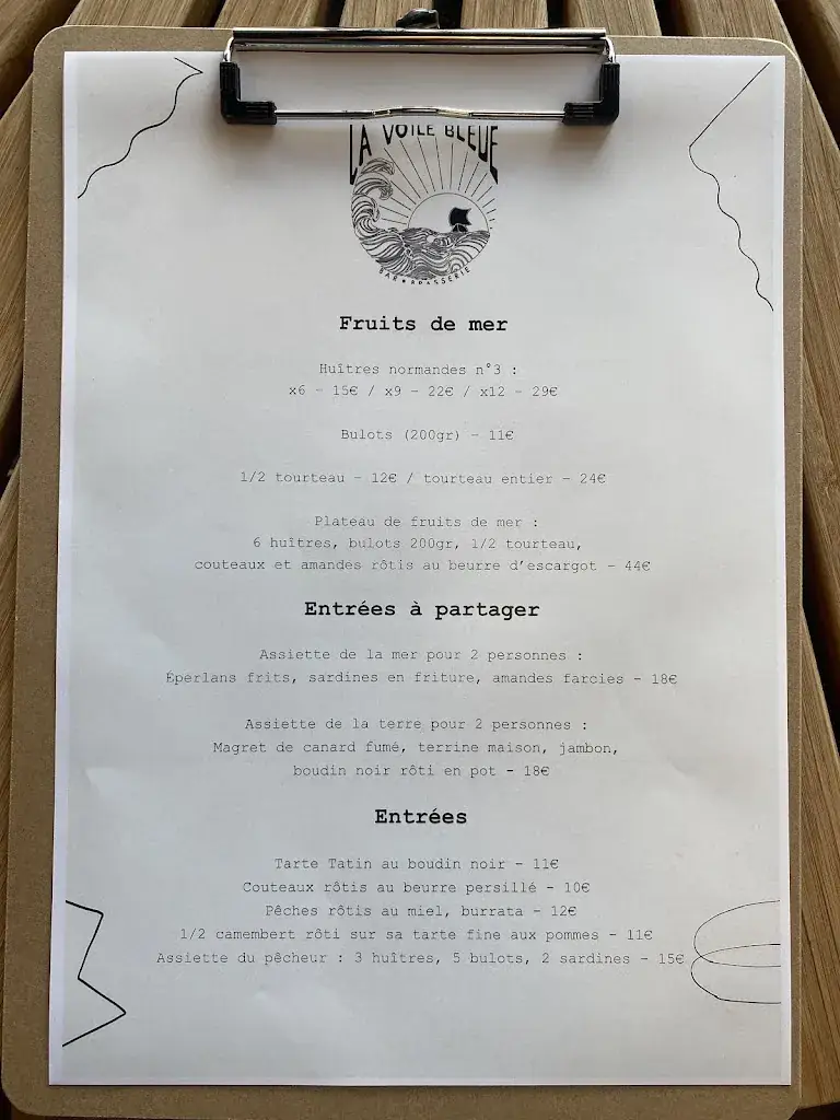 Menu_La Voile Bleue_Havre_image_2