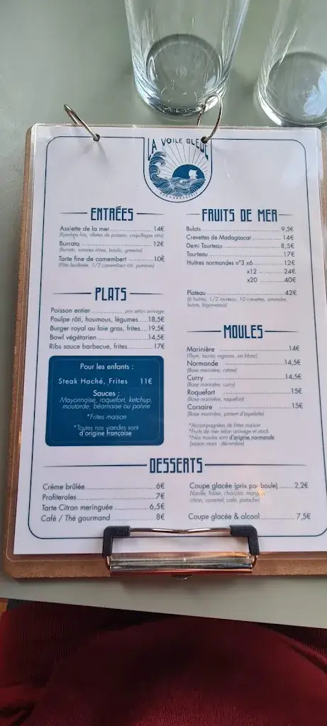 Menu_La Voile Bleue_Havre_image_4