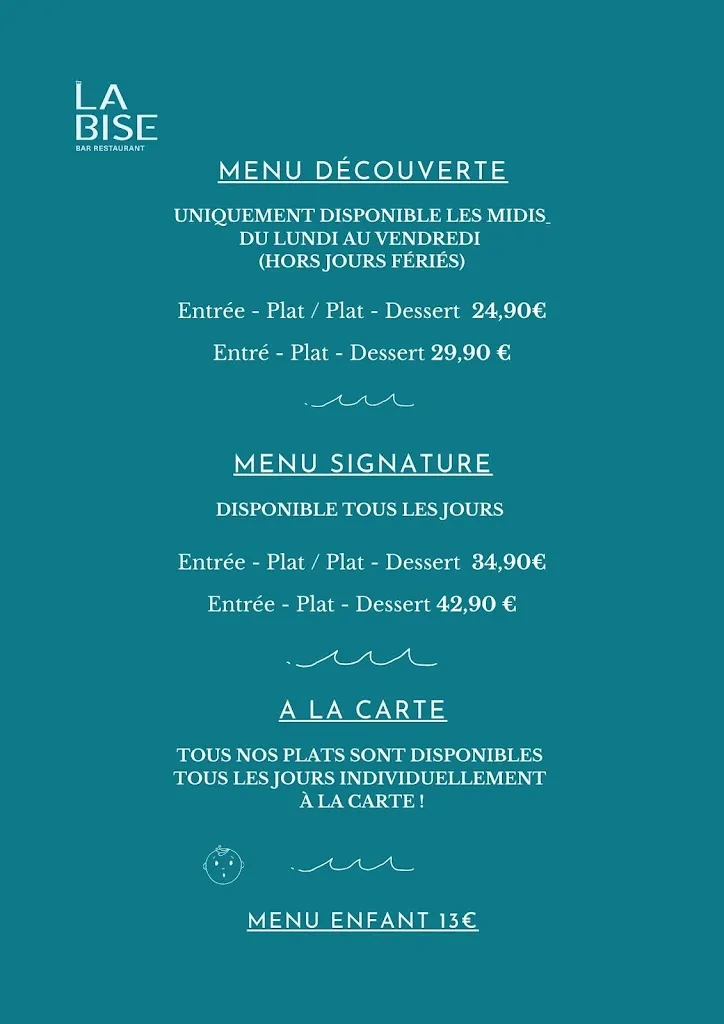 Menu_La Bise Le Havre_Sainte-Adresse_image_2