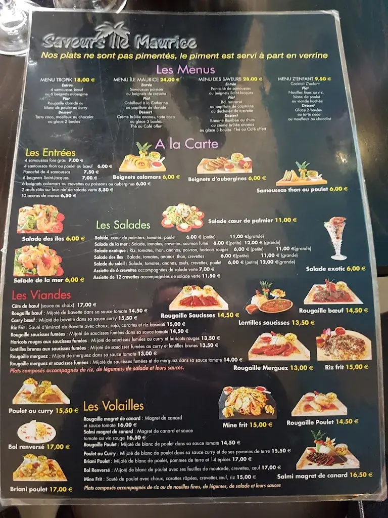 Menu_Restaurant Saveurs Ile Maurice_Havre_image_4
