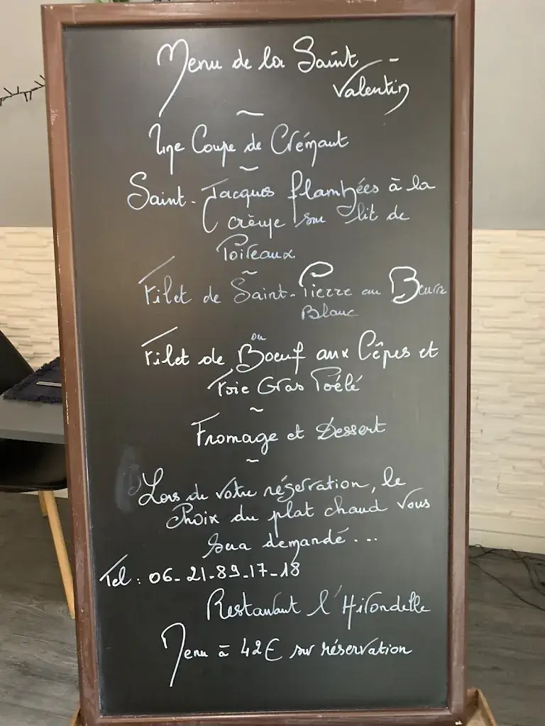 Menu_Restaurant L'hirondelle_Molay-Littry_image_1
